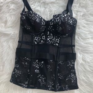 Victoria Secret Black Merry Widow